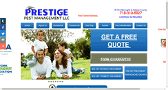 Desktop Screenshot of prestigepestmgmt.com