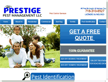 Tablet Screenshot of prestigepestmgmt.com